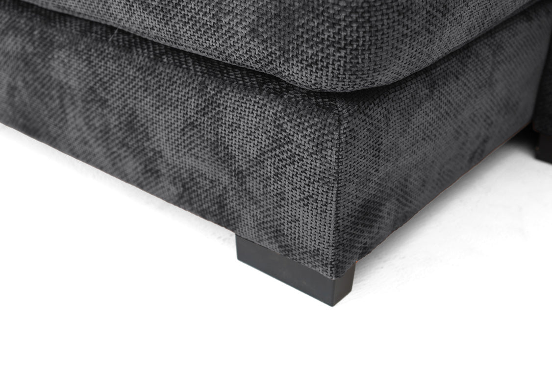 Designer Sofa Selena U mit Schlaffunktion in Strukturstoff