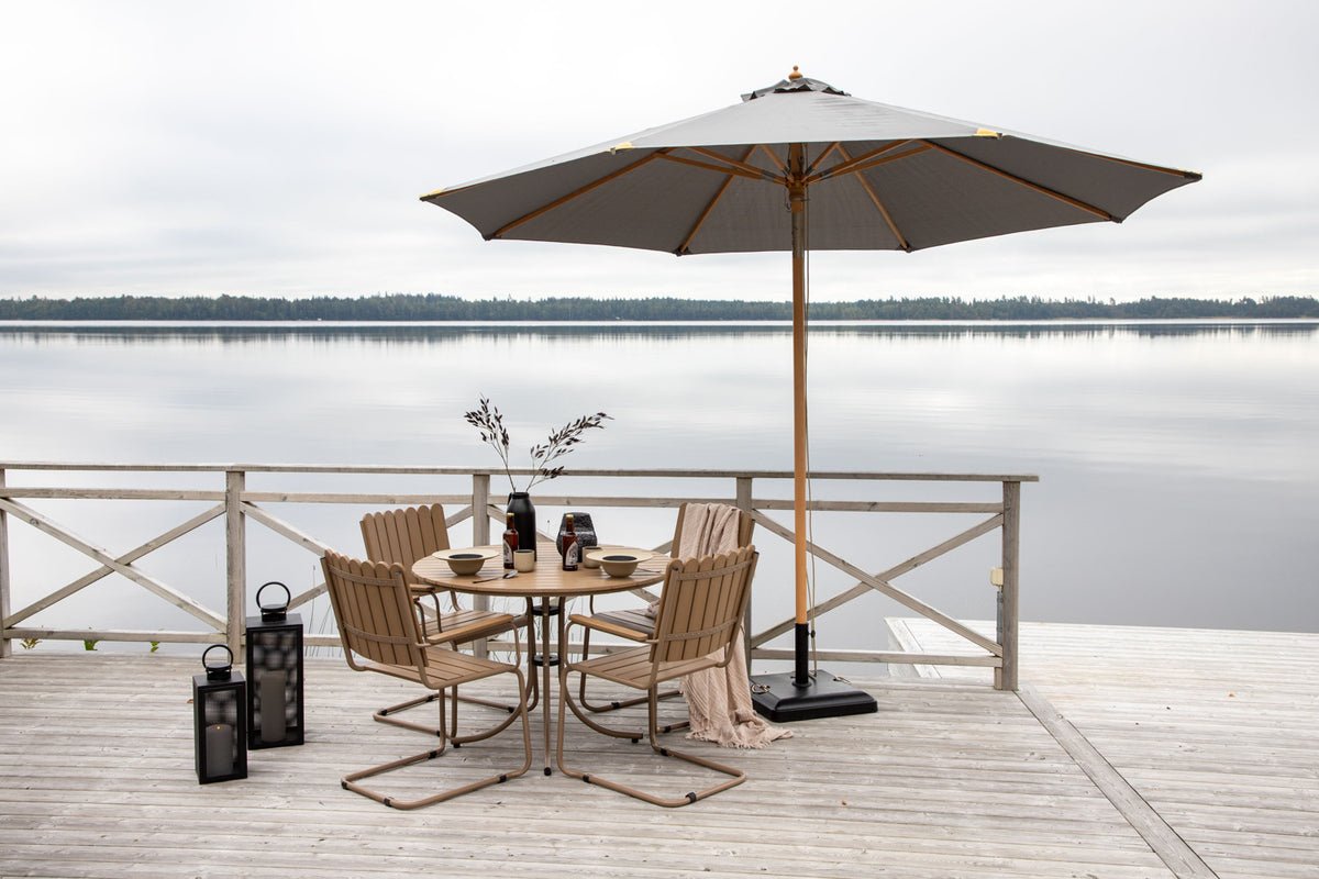 Sonnenschirm Ifta – Ø330 cm in wahlweise Schwarz oder Grau