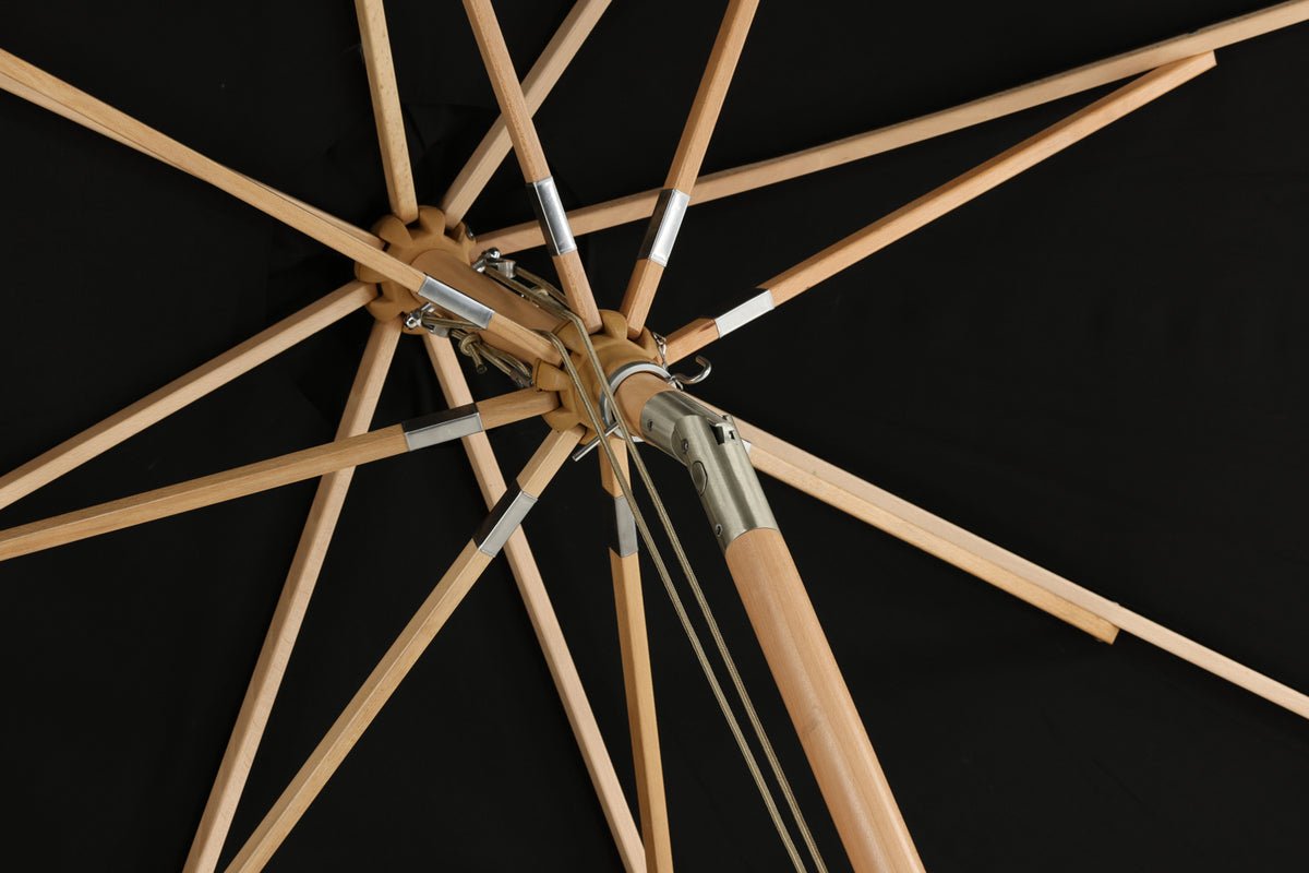 Sonnenschirm Ifta – Ø330 cm in wahlweise Schwarz oder Grau