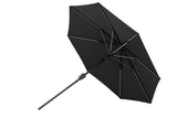 Sonnenschirm Lightning – Ø270 cm in wahlweise Schwarz oder Grau