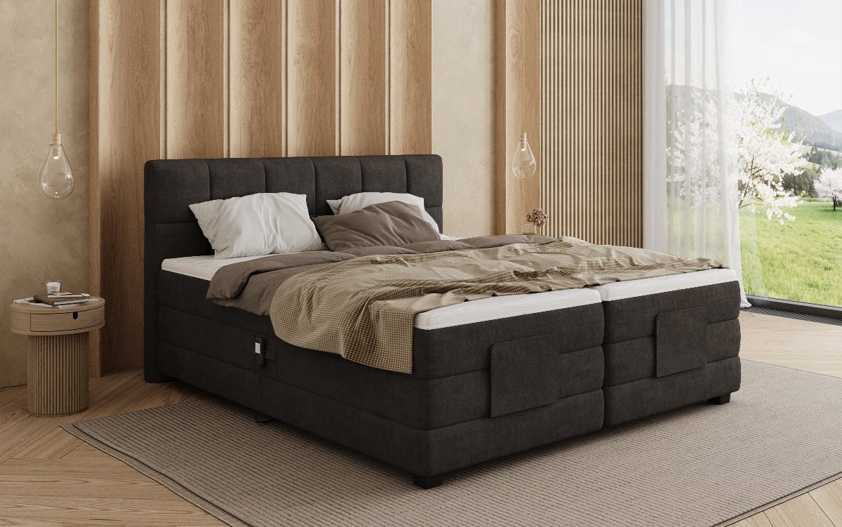 Boxspringbett Monaco - elektrisch verstellbar in Stoff