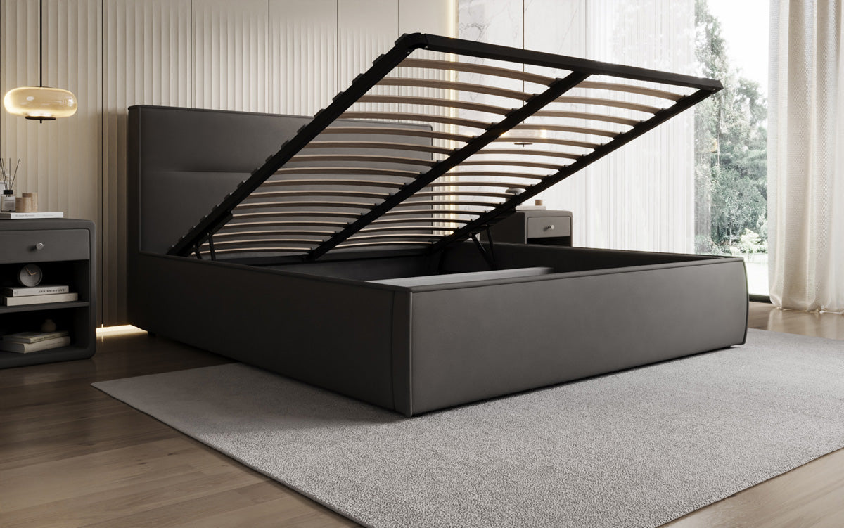 Designer Polsterbett Merry Stoff mit Stauraum