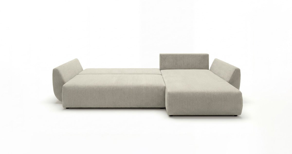 Designer Sofa Lenoa L mit Schlaf- und Klappfunktion in Cord