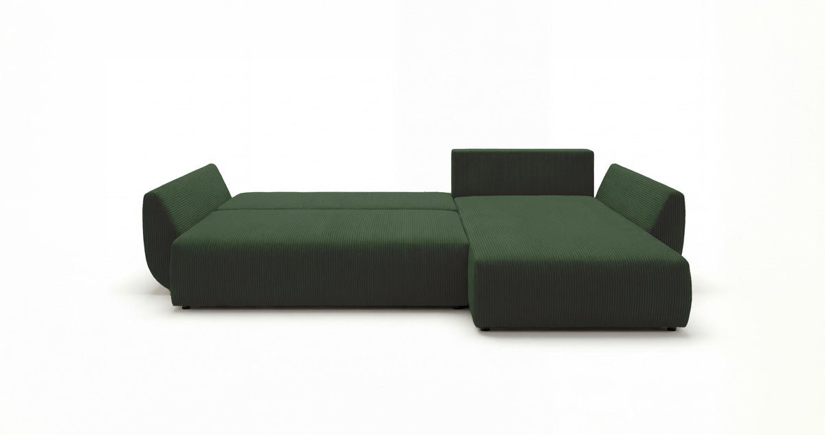 Designer Sofa Lenoa L mit Schlaf- und Klappfunktion in Cord