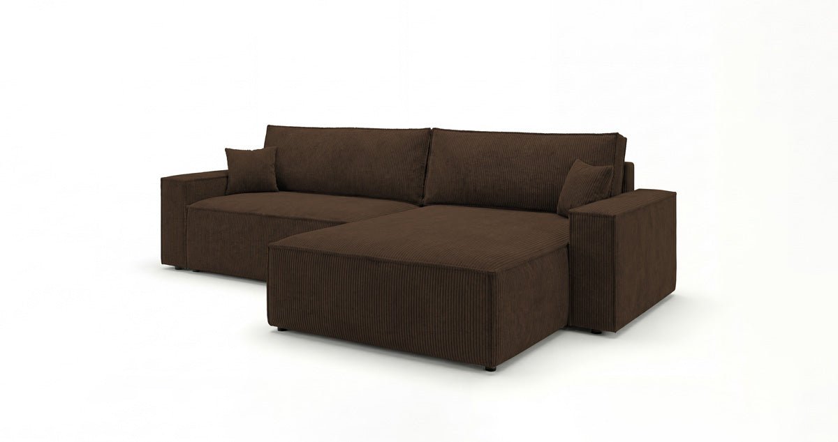 Designer Sofa Vienna mit Schlaf- und Klappfunktion in Cord