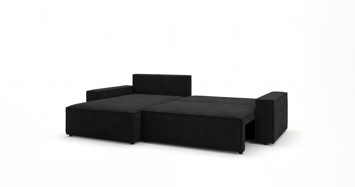 Designer Sofa Vienna mit Schlaf- und Klappfunktion in Cord
