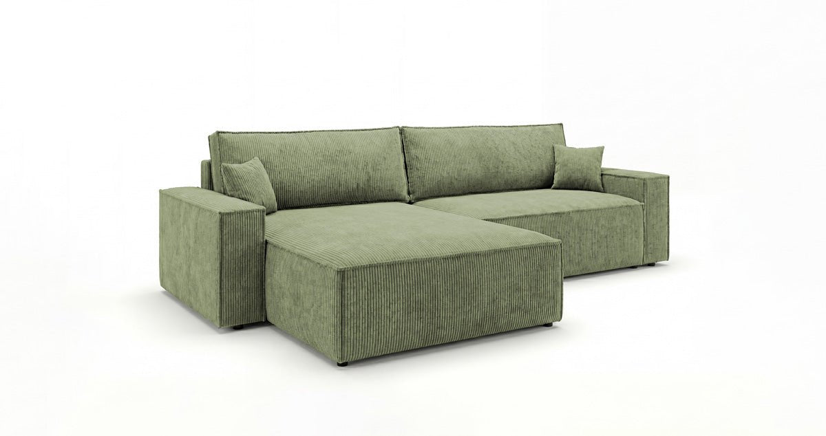 Designer Sofa Vienna mit Schlaf- und Klappfunktion in Cord