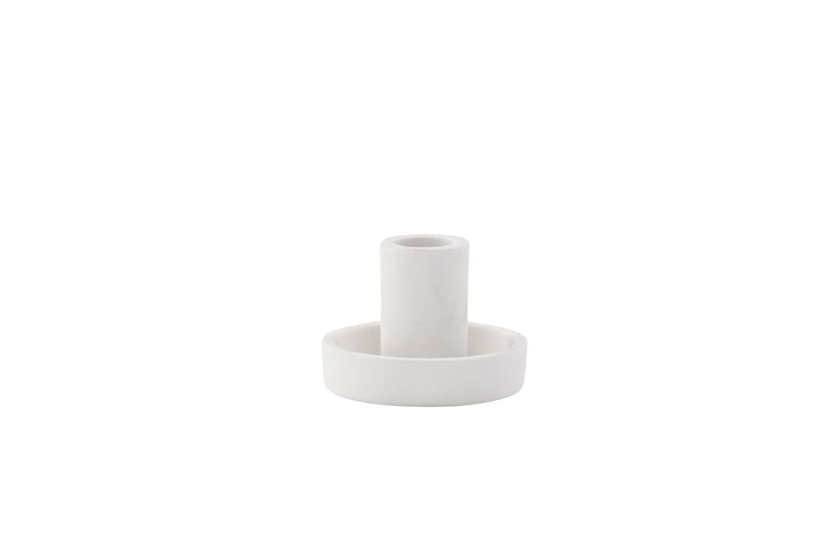 Kerzenhalter Cocobello - Ø11 cm aus Color Clay in Beige oder Weiß