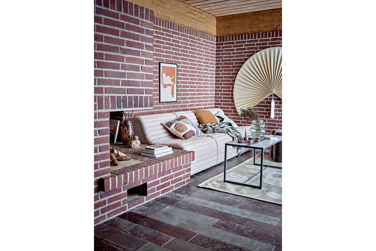 Überwurfdecke Yara – Grün, aus recycelter Baumwolle