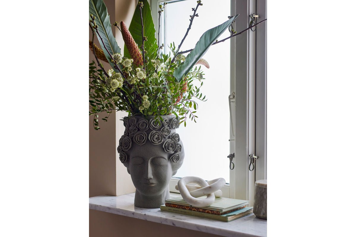 Vase „Selin“ – Graues Steingut