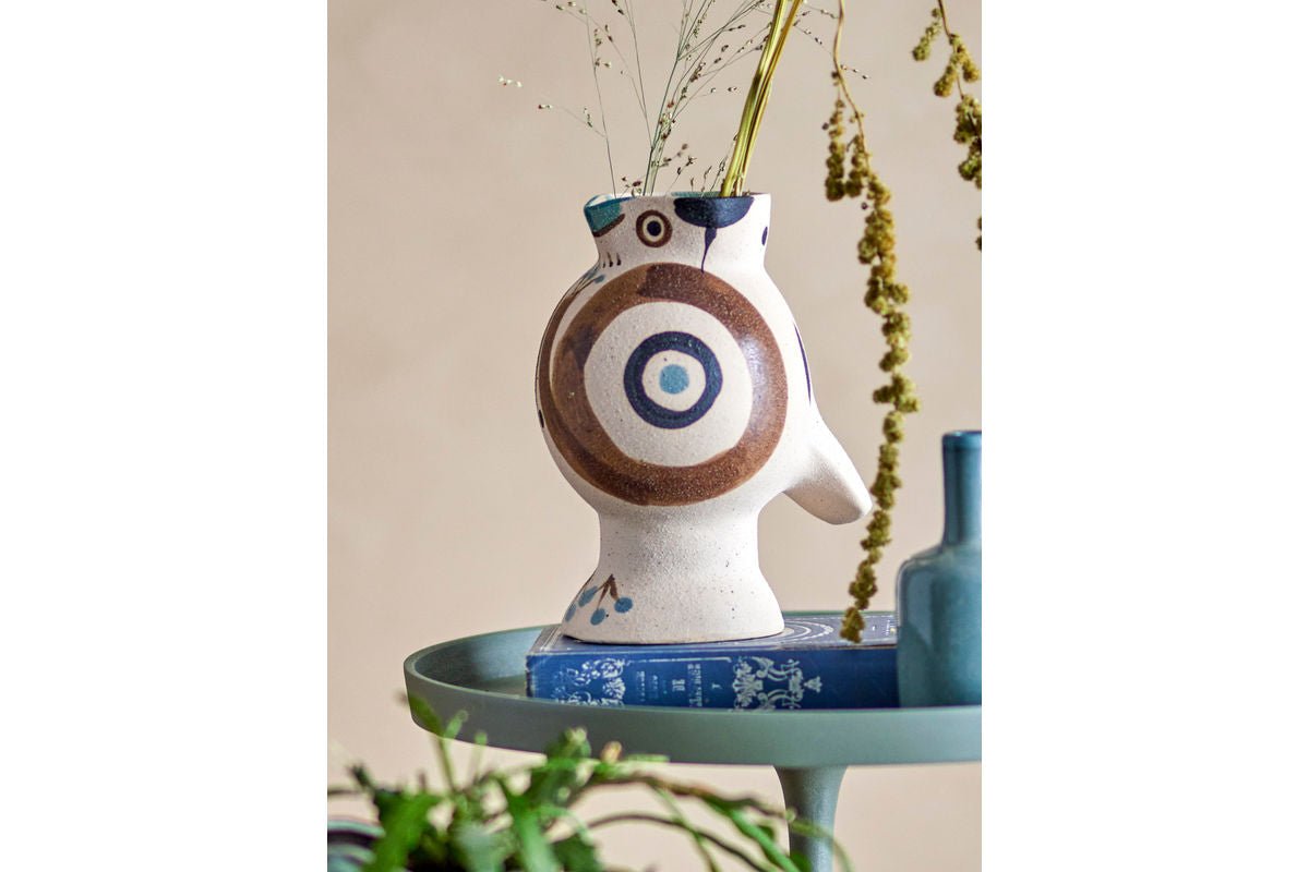 Vase „Kareen“ – Naturfarbenes Steingut