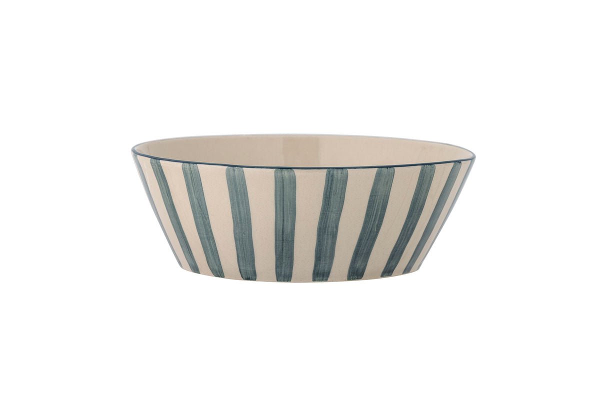 Schale Yogi – handbemaltes Steingut mit Streifenmuster