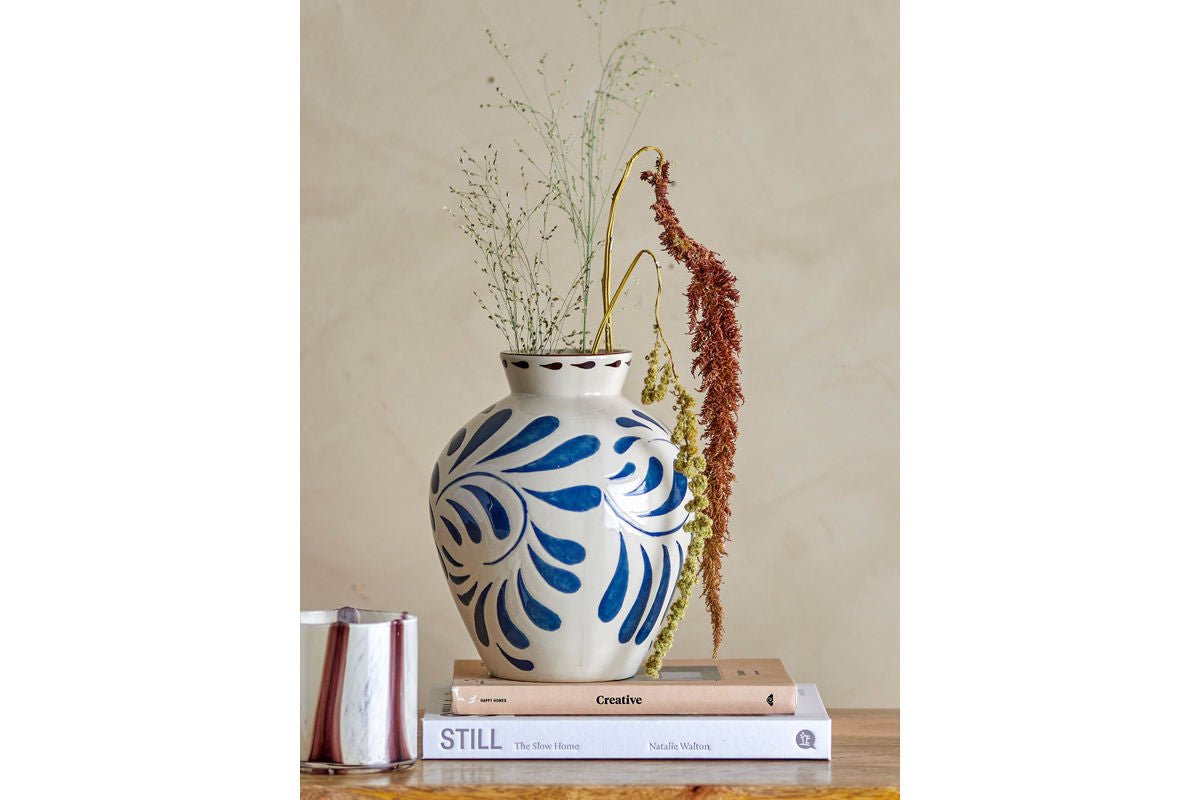 Vase „Nerico“ – Blaues Steingut