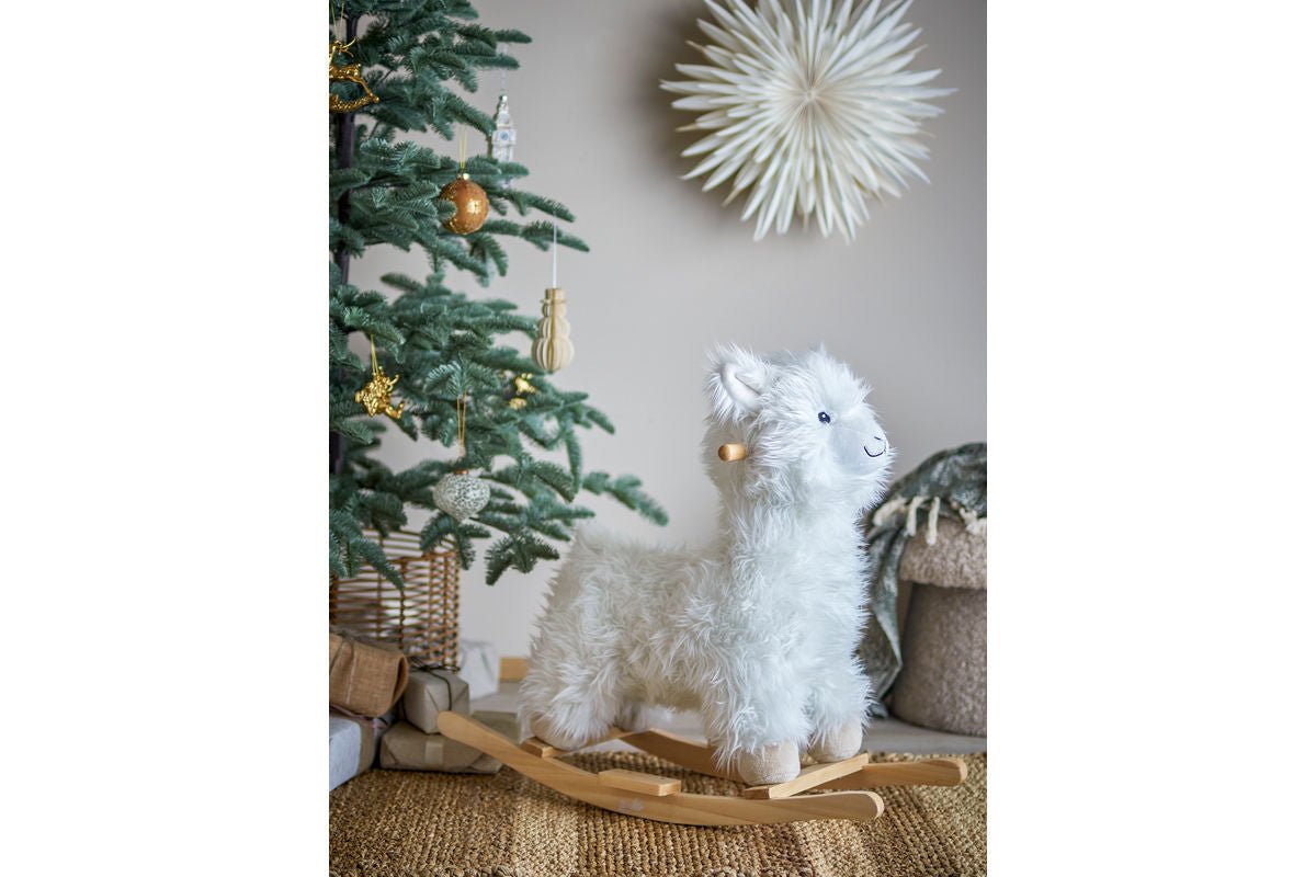 Schaukelspielzeug Malina - Lama aus Holz & Stoff für Kinder