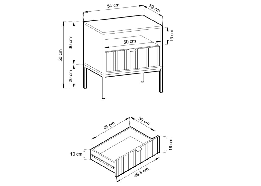Designer Nachttisch Verilo - Luxusbetten24
