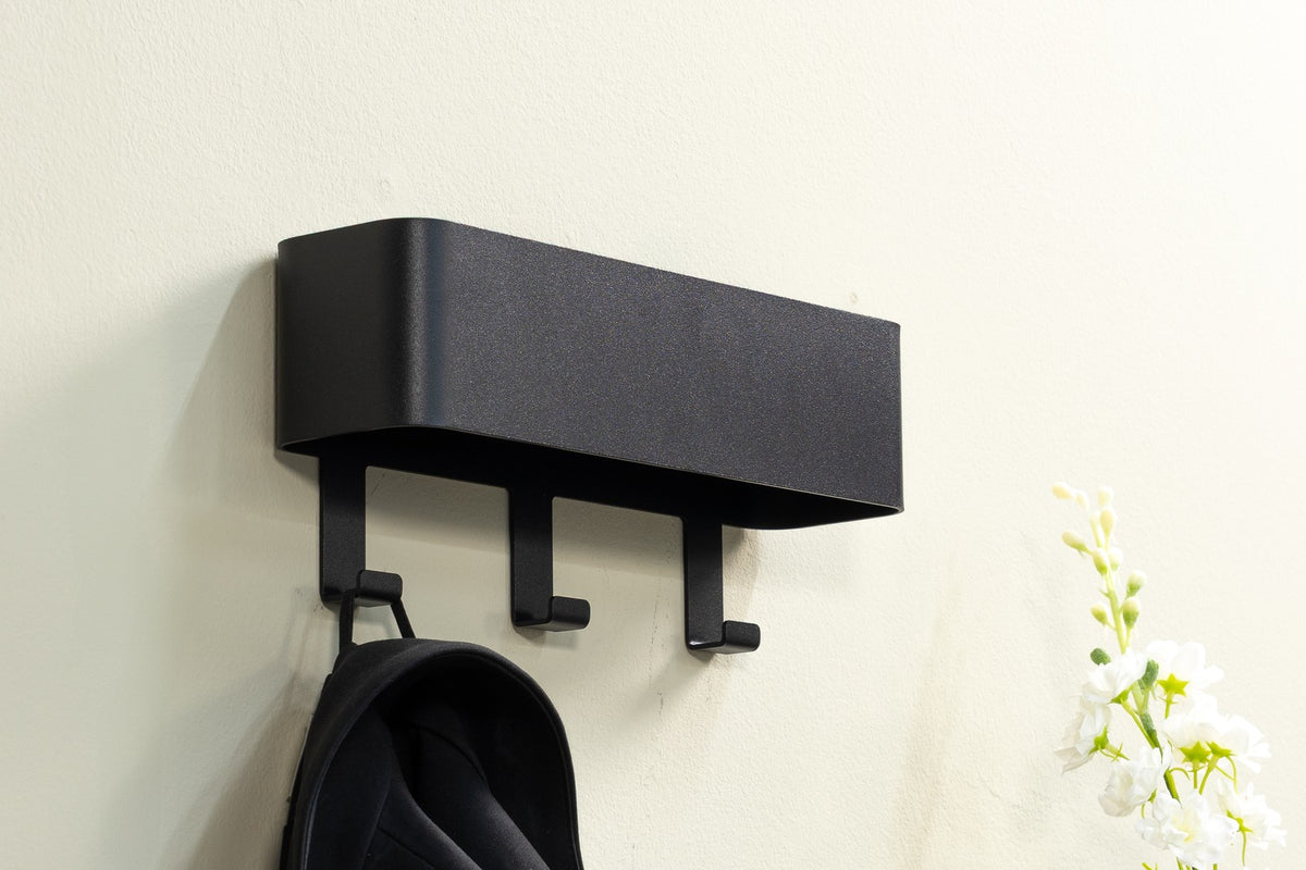 Designer Wandgarderobe Mirva - Schwarz