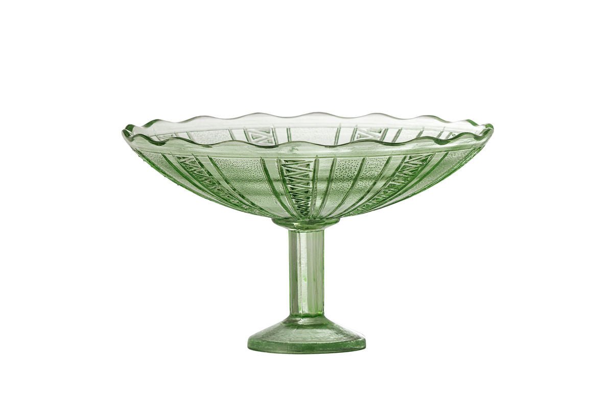 Sockelschale Elsin – recyceltes Glas in Grün