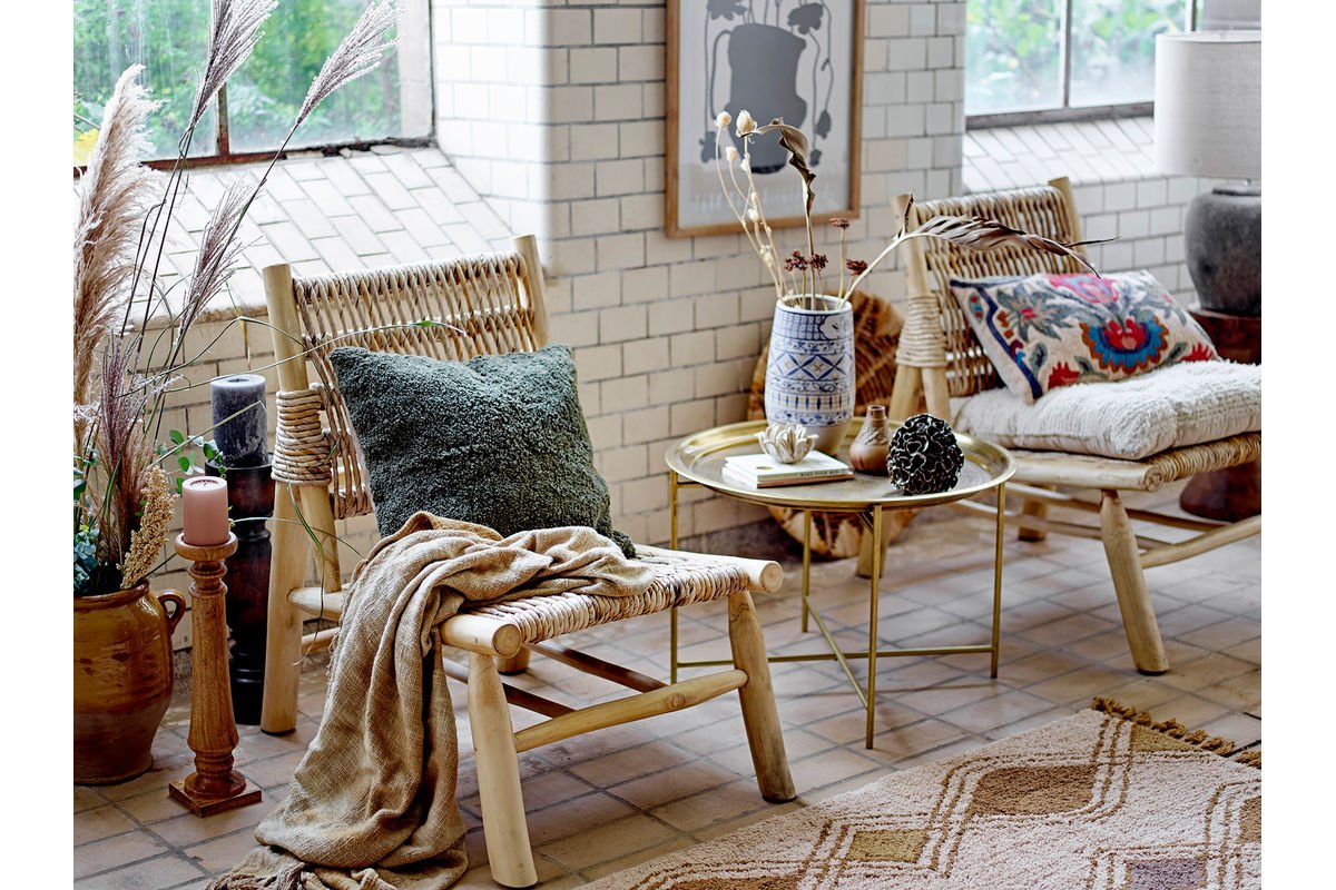 Tagesdecke Romy – Tie-Dye-Design in Gelb