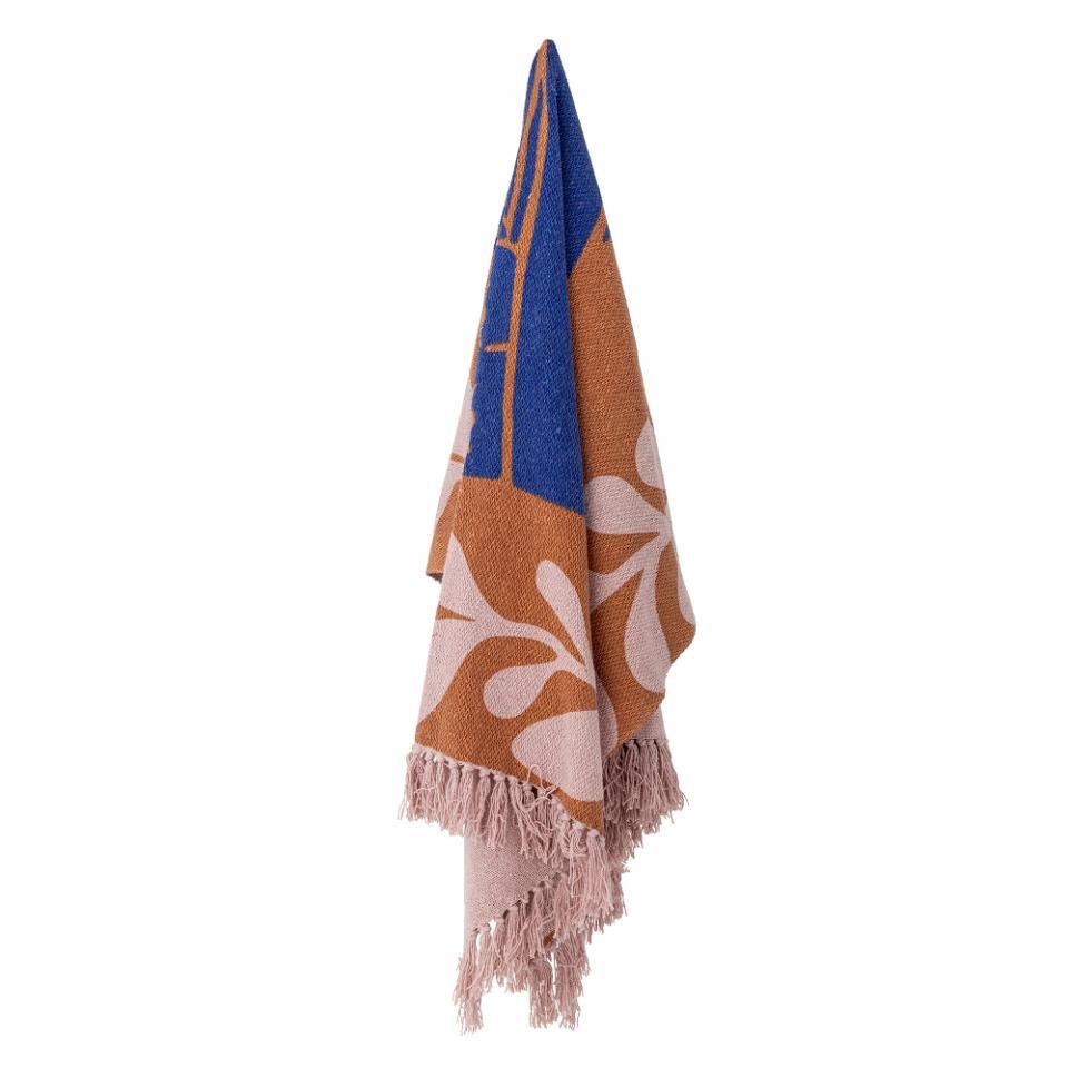 Überwurfdecke Sia - Bunt, aus recycelter Baumwolle