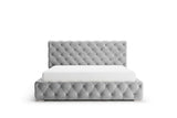Designer Polsterbett Nino in Samt – Grau