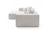 Designer Ecksofa Reno in Bouclé – Sand – Links