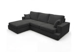 Designer Ecksofa Vigo in Bouclé – Anthrazit – Links