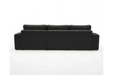 Designer Ecksofa Vigo in Bouclé – Anthrazit – Rechts