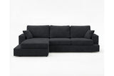 Designer Ecksofa Vigo in Chenille – Anthrazit – Links