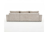 Designer Ecksofa Vigo in Chenille – Weiß – Rechts