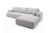 Designer Ecksofa Vanto in Bouclé – Sand – Rechts