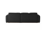 Designer Ecksofa Tino in Strukturstoff – Schwarz – Rechts