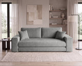 Designer 3 Sitzer Sofa Nilo in Samt mit Schlaffunktion & Stauraum – Grau