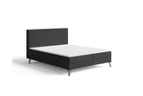 Boxspringbett Selina Slim Bouclé mit Stauraum – Anthrazit