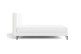 Boxspringbett Selina Slim Bouclé mit Stauraum – Weiß