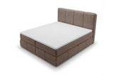Boxspringbett Laguna Stoff mit Stauraum – Braun