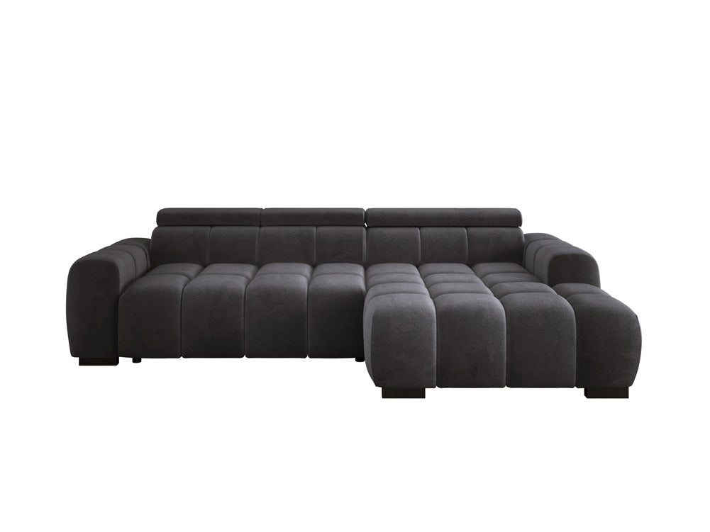 Designer Sofa Amalfi in Samt mit elektrischer Sitzerweiterung
