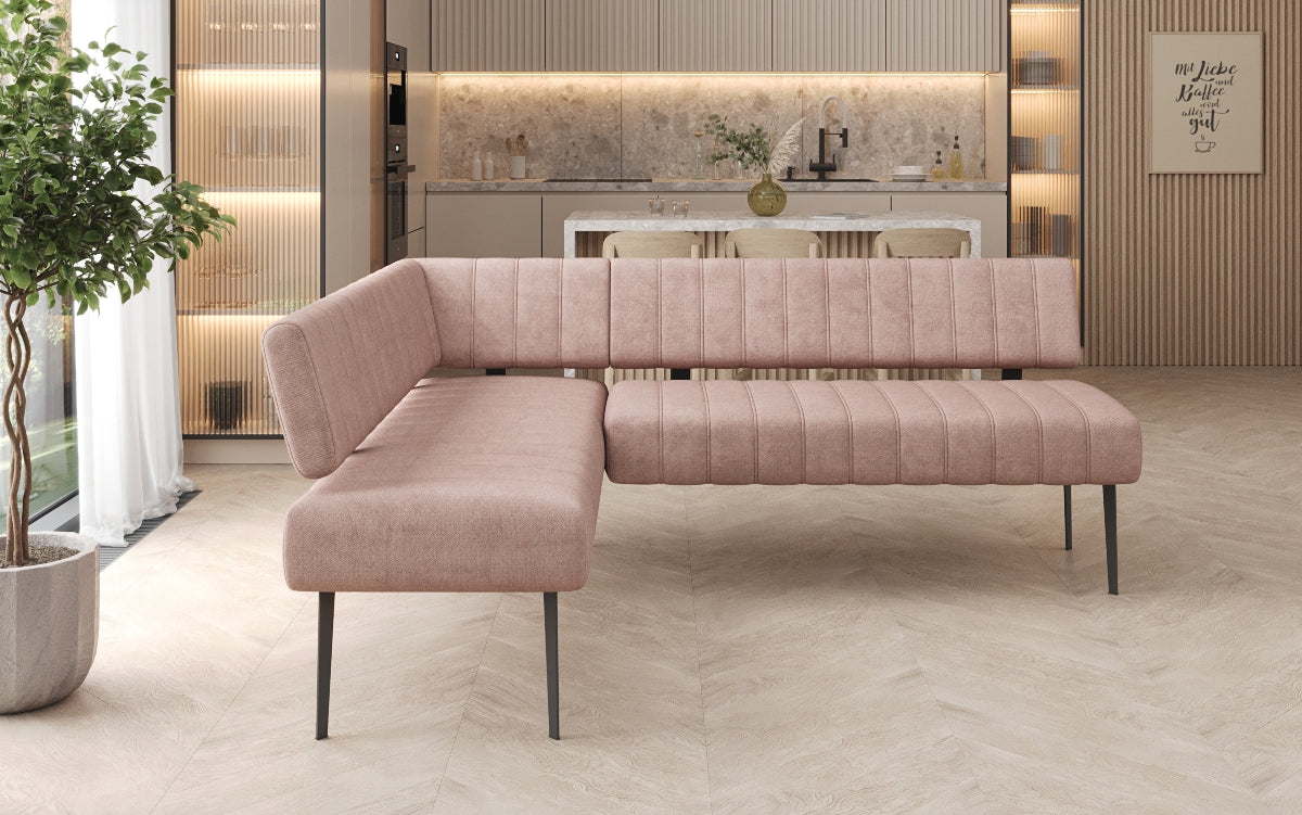 Gepolsterte Essbank Montero aus robustem Stoff mit Metallbeinen