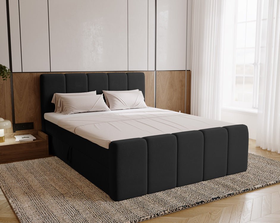 Boxspringbett Bergamo Samt mit Stauraum