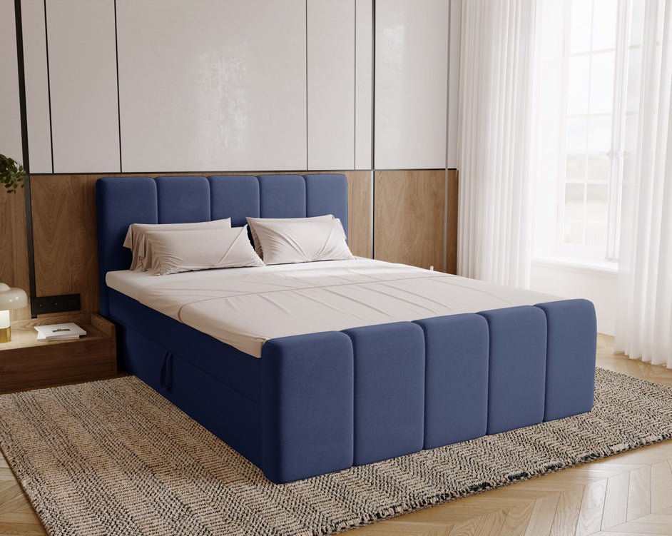Boxspringbett Bergamo Samt mit Stauraum
