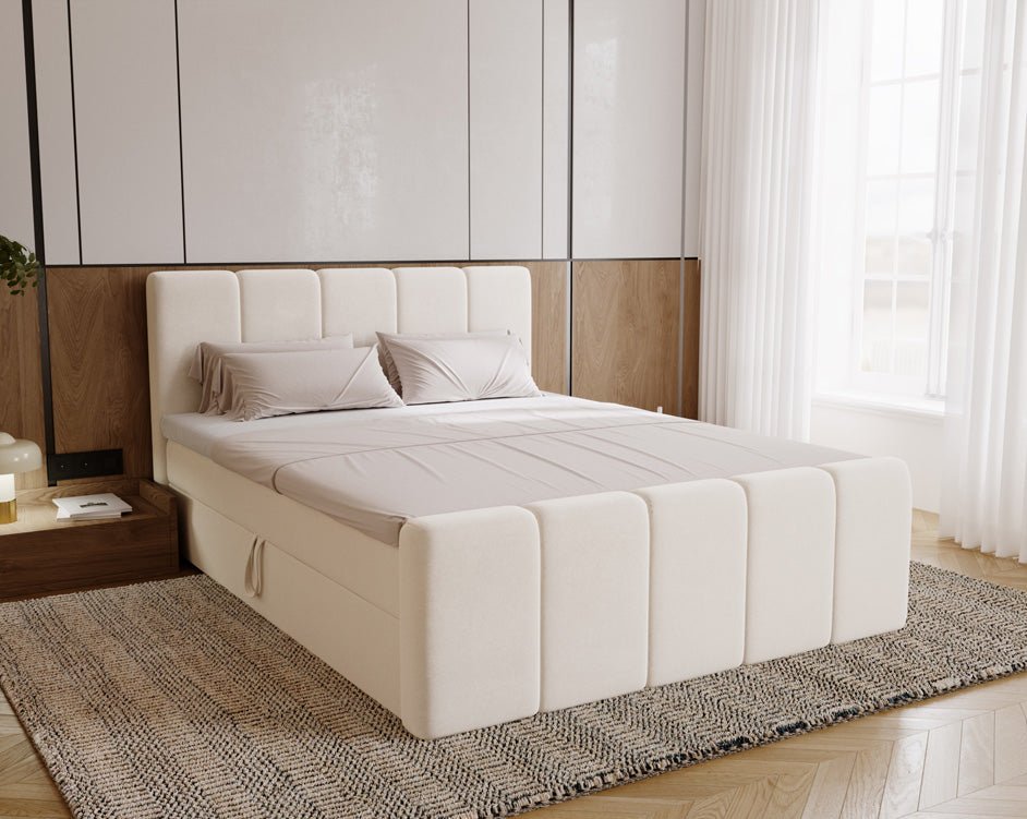 Boxspringbett Bergamo Samt mit Stauraum