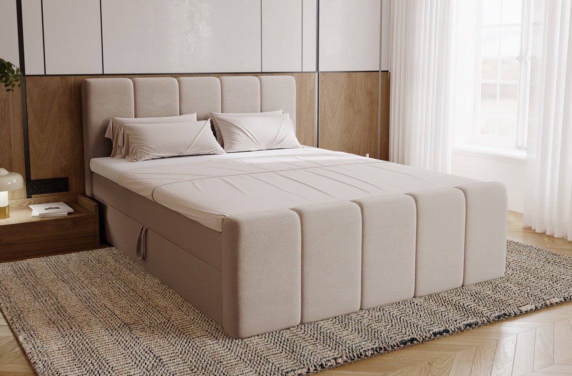 Boxspringbett Bergamo Samt mit Stauraum