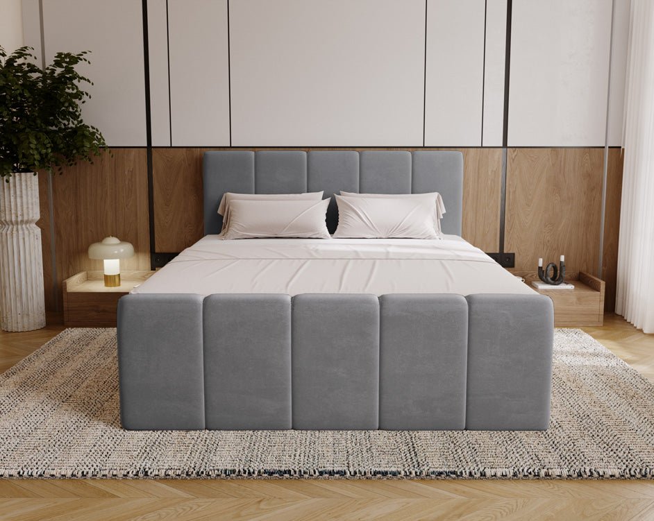 Boxspringbett Bergamo Samt mit Stauraum