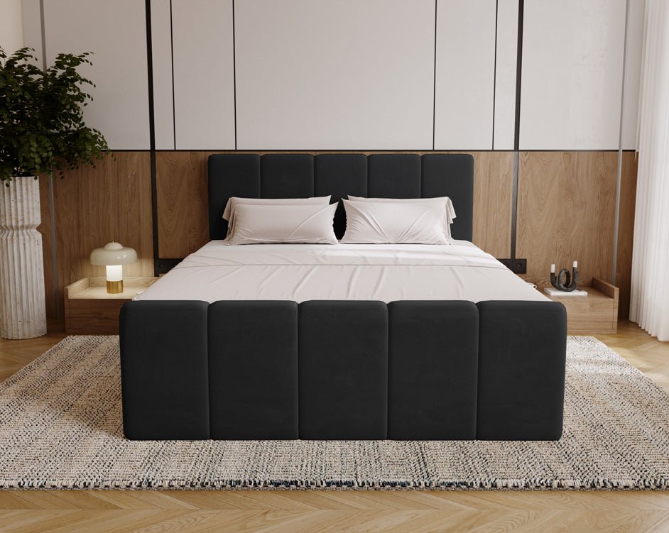 Boxspringbett Bergamo Samt mit Stauraum