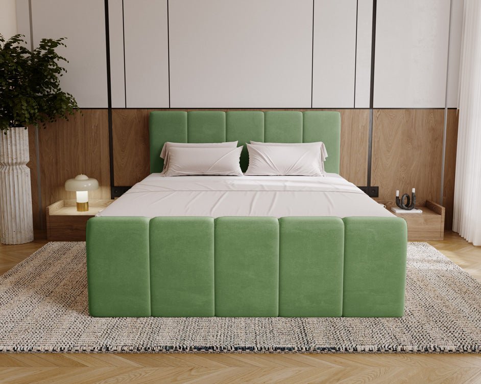 Boxspringbett Bergamo Samt mit Stauraum