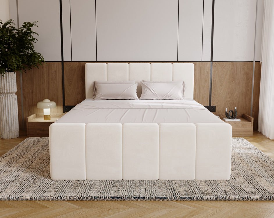 Boxspringbett Bergamo Samt mit Stauraum