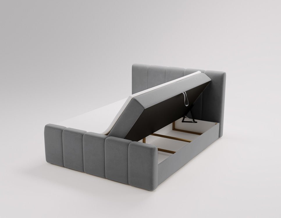 Boxspringbett Bergamo Samt mit Stauraum