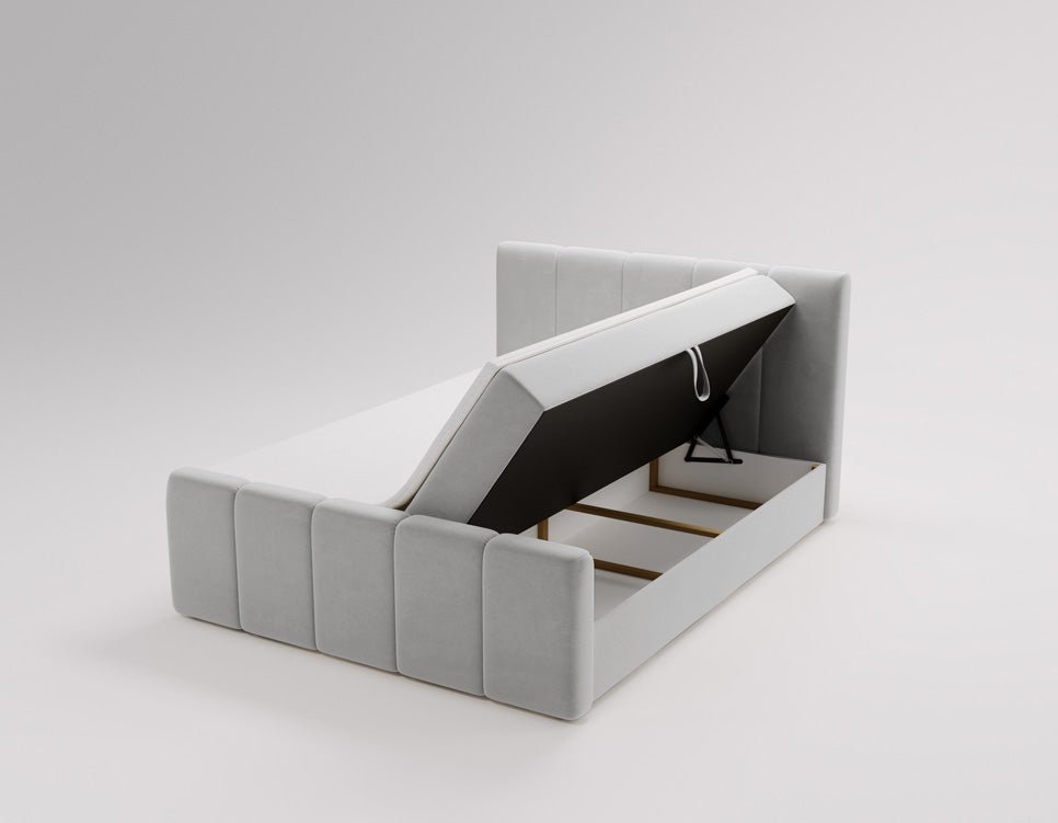 Boxspringbett Bergamo Samt mit Stauraum