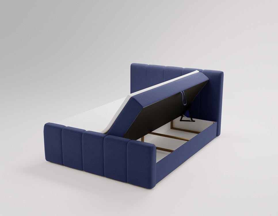 Boxspringbett Bergamo Samt mit Stauraum