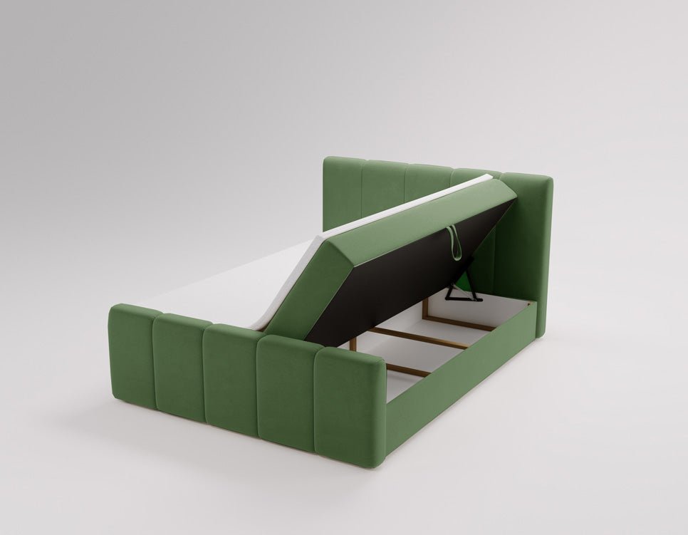 Boxspringbett Bergamo Samt mit Stauraum