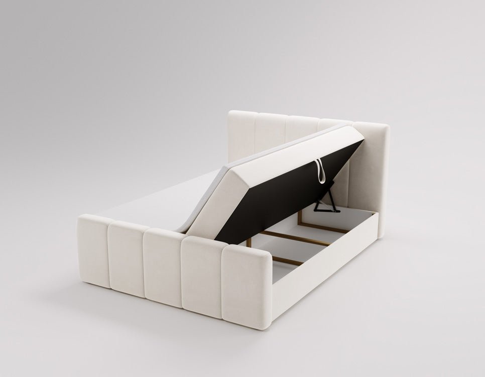 Boxspringbett Bergamo Samt mit Stauraum